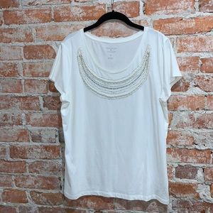 Preswick & Moore Embellished White Top